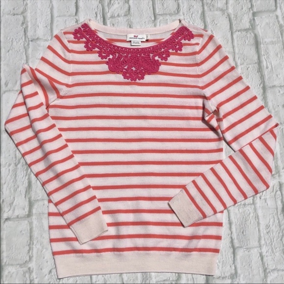 Vineyard Vines merino stripe embroidered sweater - Picture 1 of 5